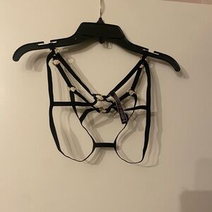 Victoria’s Secret Black Strappy Women's Ouvert Lower Harness